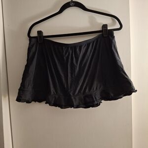 Beach Maidenform Women's Black Satin Mini Swim Skirt